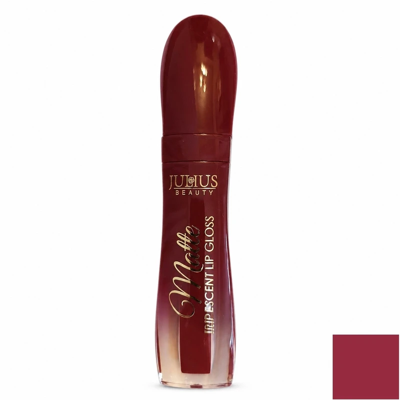 رژ لب مایع مات جولیوس مدل IRIDESCENT شماره 9 رنگ سرخابی متوسط