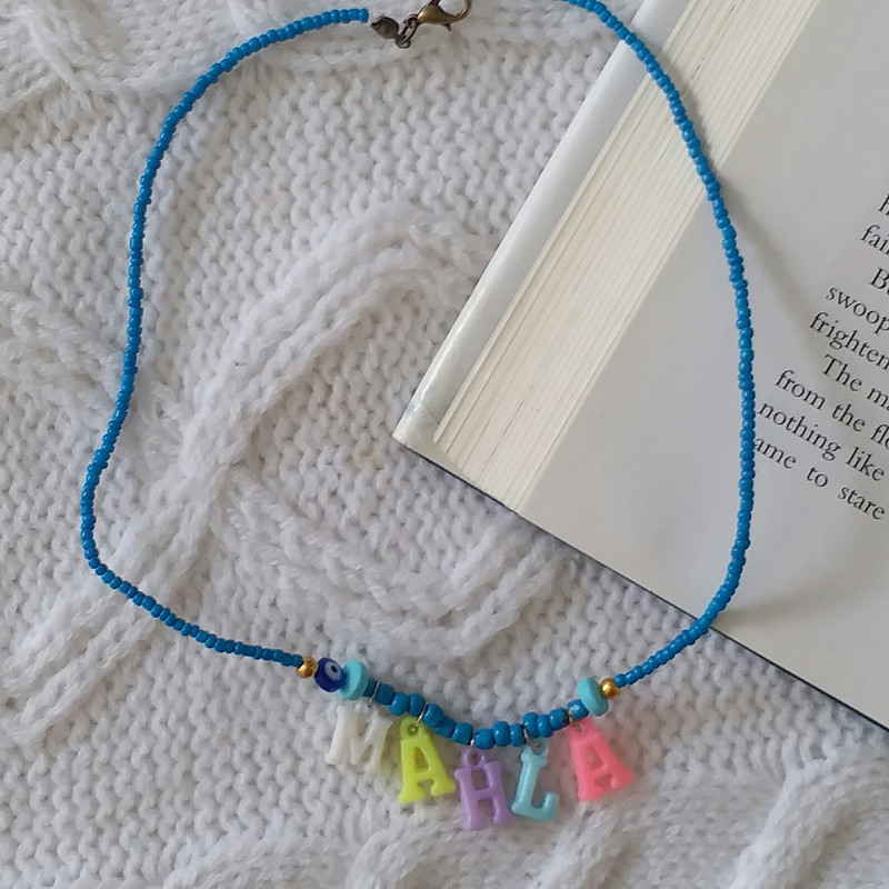 گردنبند دخترانه مدل تابستانی اسم مهلا G235 گردنبند دخترانه مدل تابستانی اسم مهلا G235