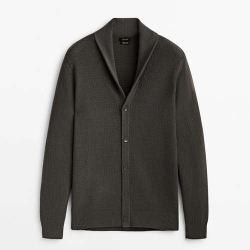 ژاکت مردانه ماسیمو دوتی مدل TEXTURED KNIT CARDIGAN