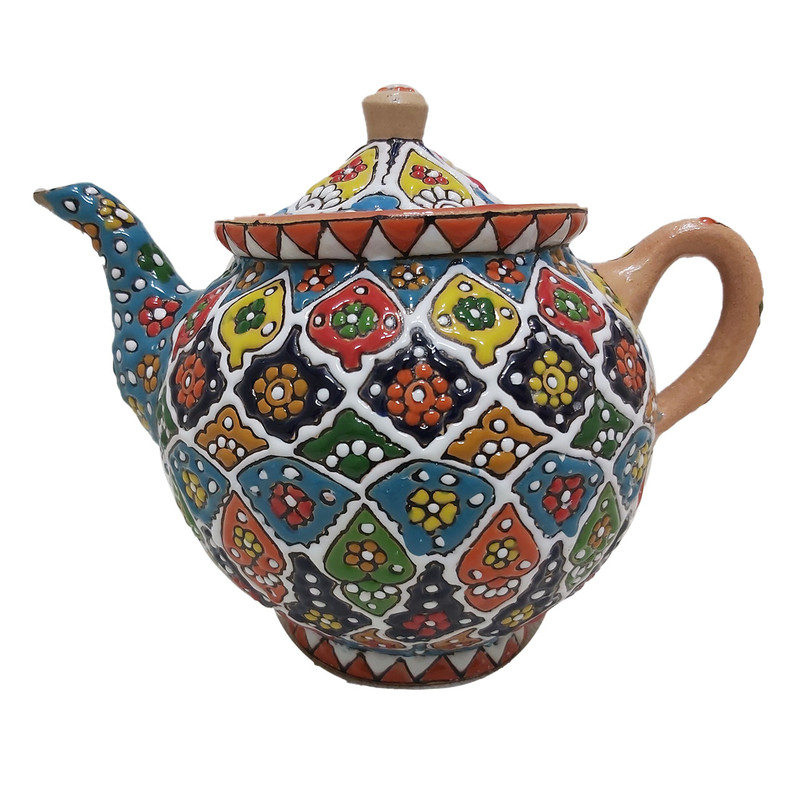 قوری میناکاری سفالی کد 00005