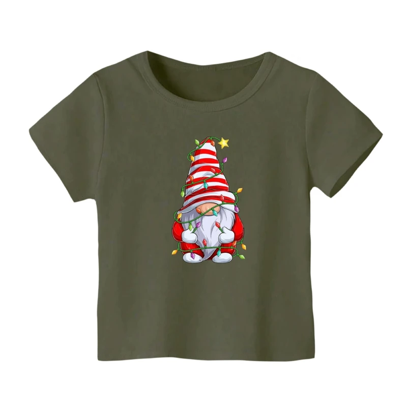 تی شرت آستین کوتاه بچگانه مدل بابانوئل کریسمس کد 46