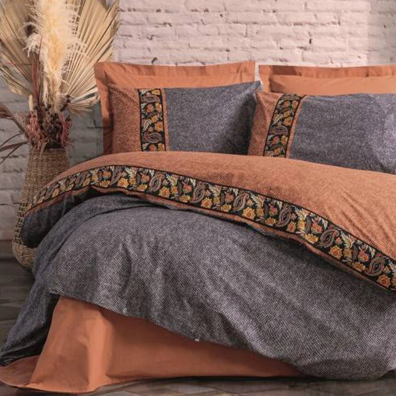 سرویس روتختی کاتن باکس مدل Folk Art Dalila Tarcin تک نفره 3 تکه