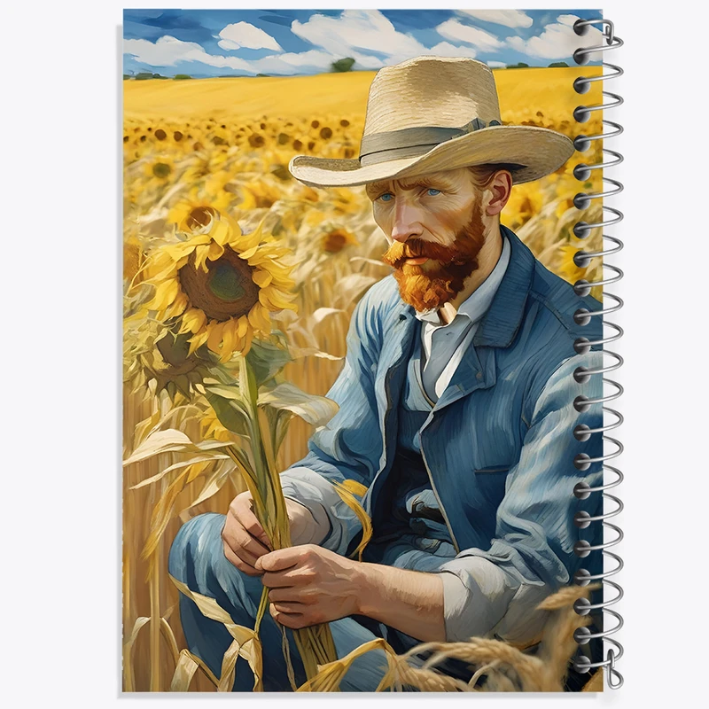 دفتر نقاشی 50 برگ خندالو طرح ونسان ونگوگ کد N4675