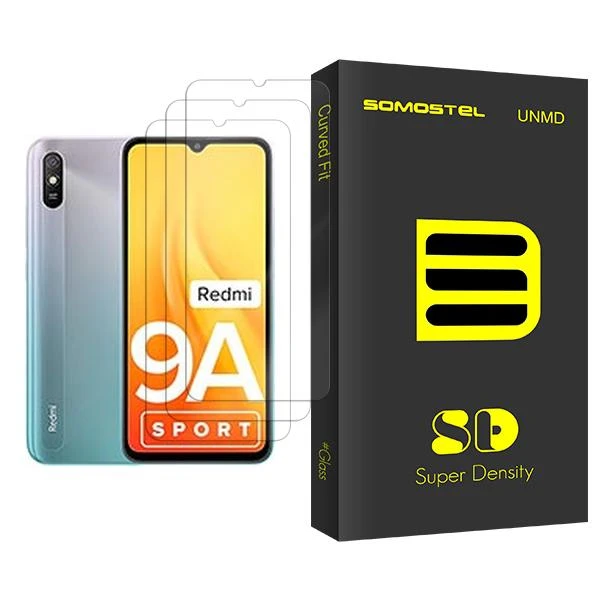 محافظ صفحه نمایش سوماستل مدل SD Glass MIX003 مناسب برای گوشی موبایل شیائومی Redmi 9A Sport بسته سه عددی