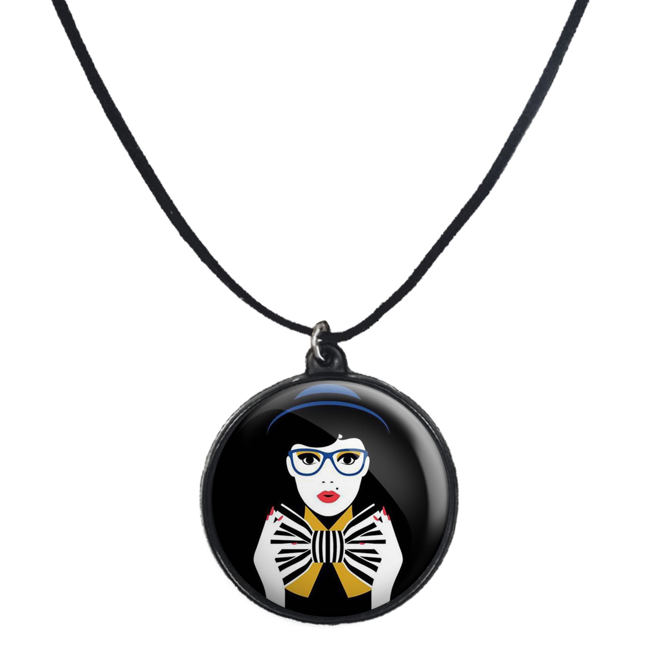 گردنبند پرمانه طرح دخترونه کد pmb.4331 مدل دو طرفه