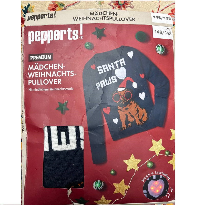 پلیور یقه گرد دخترانه پیپرتس مدل SANTA PAWS پلیور یقه گرد دخترانه پیپرتس مدل SANTA PAWS