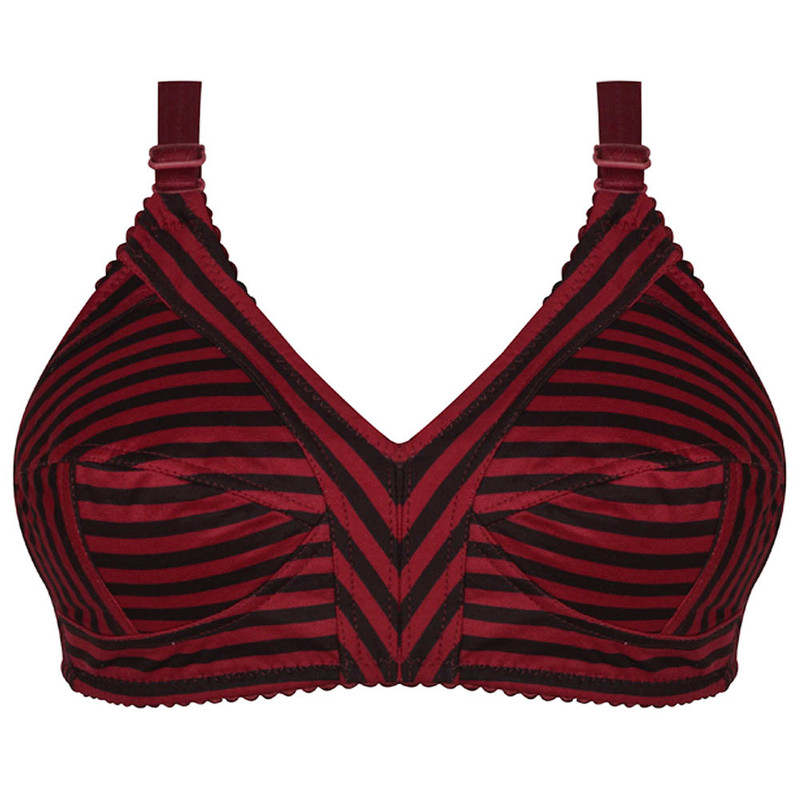 سوتین زنانه پرجامدا مدل 125013518 راره راه فلوک رنگ زرشکی