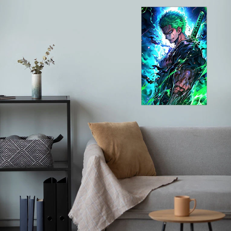 پوستر گوفی مدل رورونوآ زورو دزد دریایی خشمگین و خفن انیمه وان پیس کد SIDE11