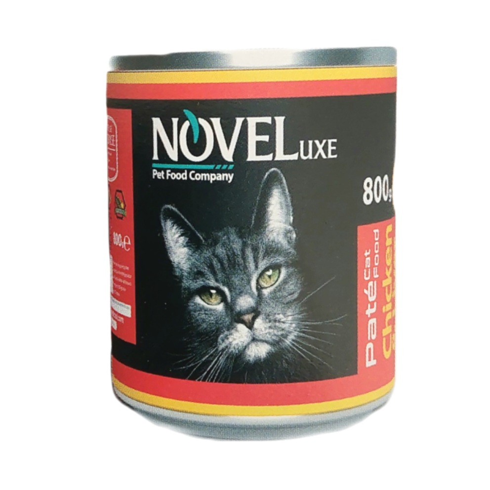 کنسرو گربه نوول لوکس مدل Chicken Liver وزن 800 گرم