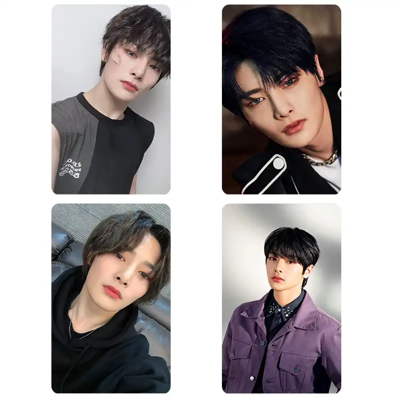 استیکر کارت مدل PH-490 طرح فتوکارت جونگین استری کیدز straykids بسته 4 عددی