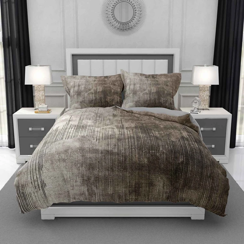 سرویس روتختی مدل پتینه ای خط دار کد DF149 دو نفره 6 تکه