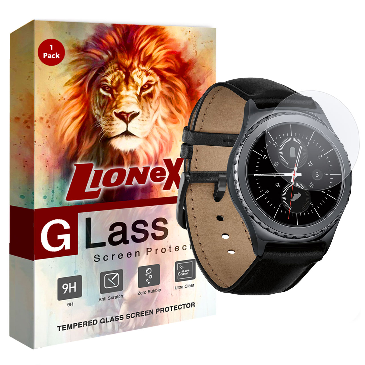 محافظ صفحه نمایش لایونکس مدل UPS مناسب برای ساعت هوشمند سامسونگ Gear S2 classic