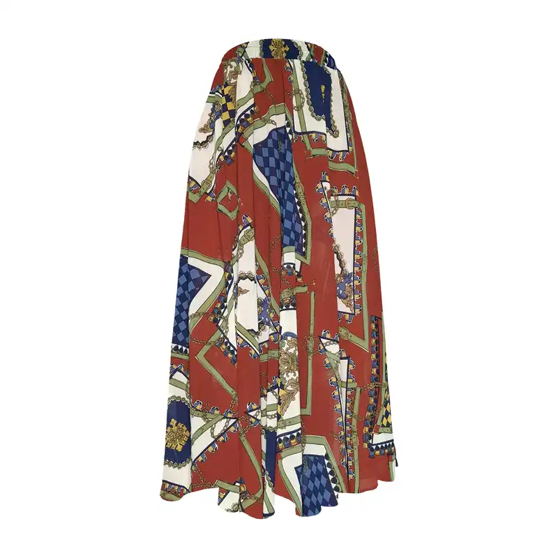 دامن کلوش زنانه مدل H58 رنگ زرشکی