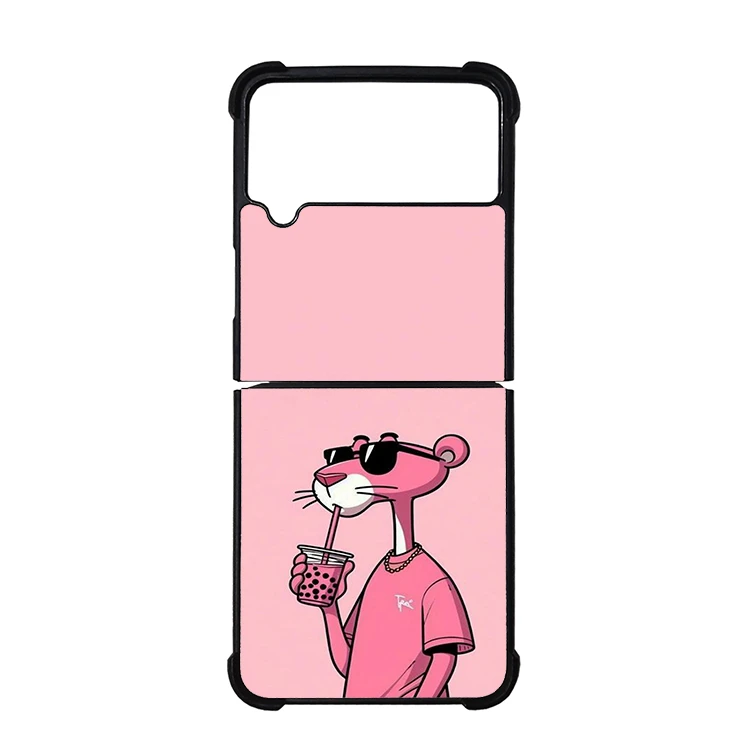  کاور گالری وبفر طرح پلنگ صورتی مناسب برای گوشی سامسونگ Galaxy Z Flip4