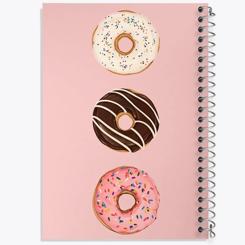 دفتر مشق 100 برگ خندالو طرح دونات کد F2788