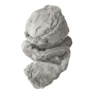 ست کلاه و شال گردن زنانه مدل روس خز ساده zh118