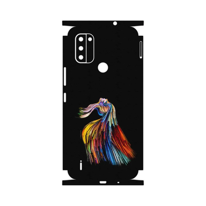 برچسب پوششی ماهوت مدل Rainbow Hair Digital Art-FullSkin مناسب برای گوشی موبایل نوکیا C31