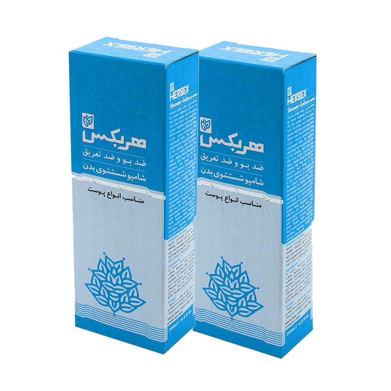 شامپو بدن هربکس مدل Antiperspirant حجم 200 میلی لیتر مجموعه 2 عددی