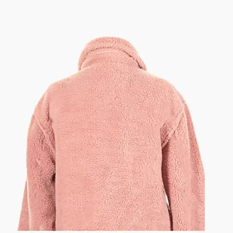 پالتو زنانه مدل تدی رنگ صورتی