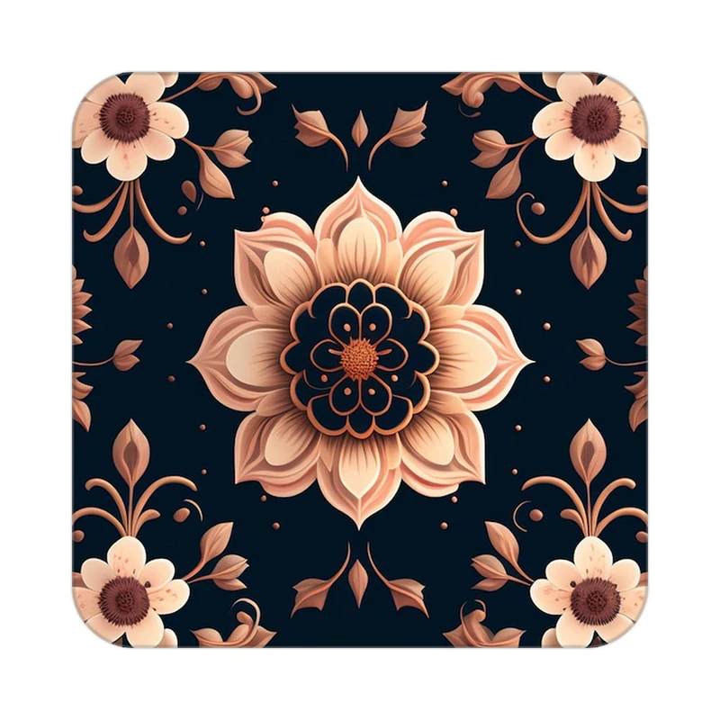 زیر لیوانی کاکتی طرح گل مدل mp16397