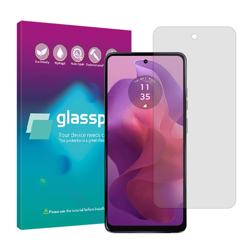 محافظ صفحه نمایش شفاف گلس پرو مدل Resistant مناسب برای گوشی موبایل موتورولا Moto G24 