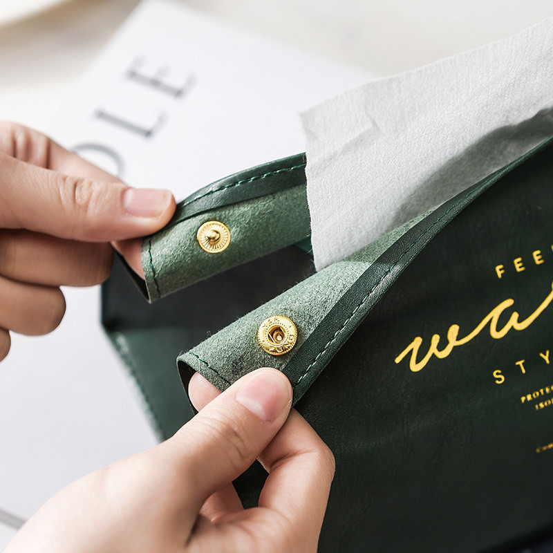 جای دستمال کاغذی مدل چرمی