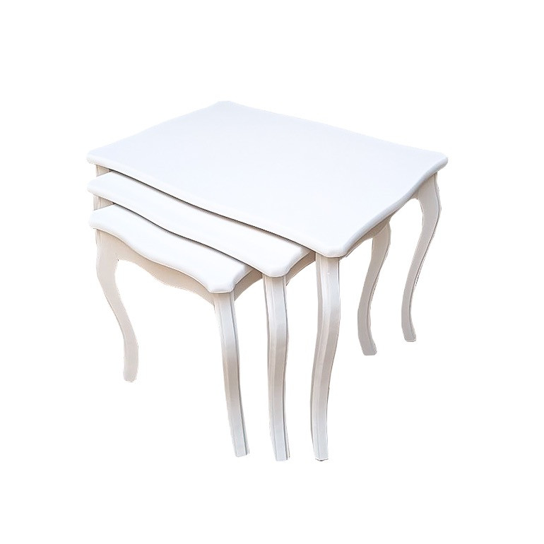 میز عسلی مستطیل کد F120 مجموعه 3 عددی