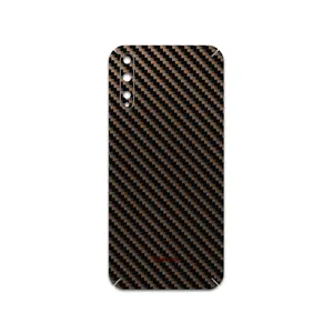 MAHOOT Glossy-Brown-Fiber Cover Sticker for Huawei Y8p