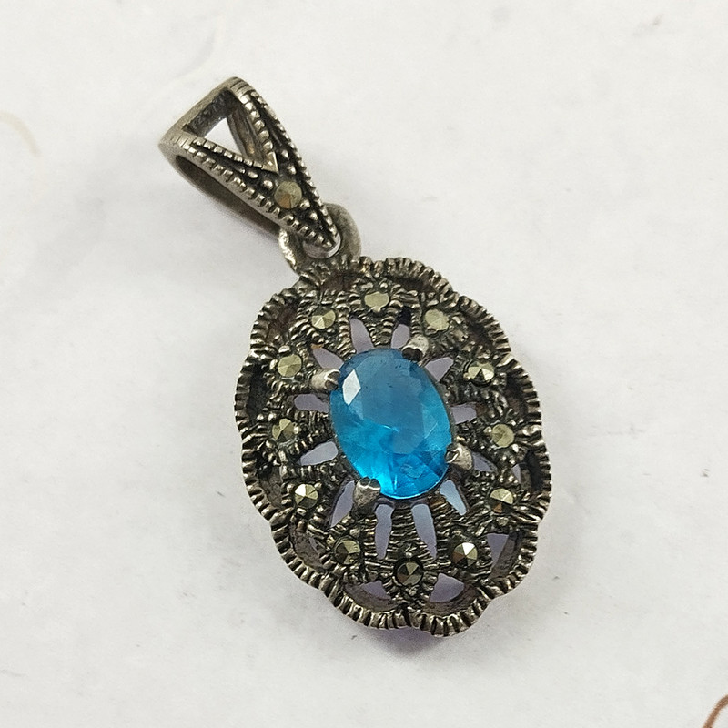 آویز گردنبند نقره زنانه سلین کالا مدل توپاز کد 14 آویز گردنبند نقره زنانه سلین کالا مدل توپاز کد 14