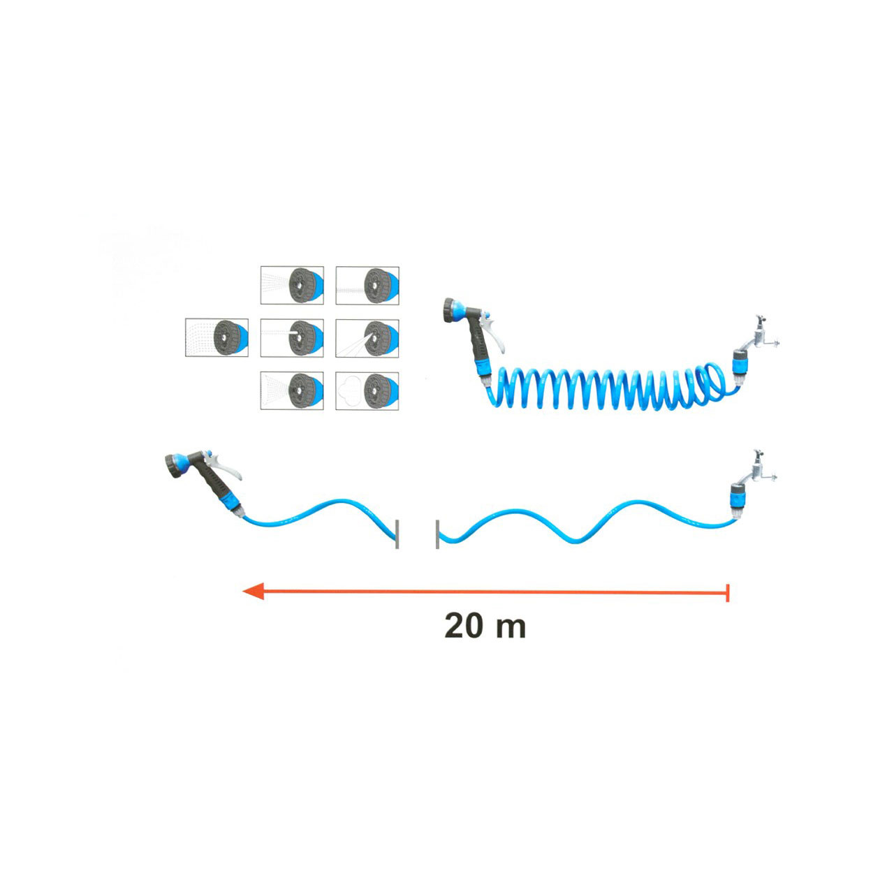 شلنگ و سری آبپاش آکواکرفت مدل 880030 شلنگ و سری آبپاش آکواکرفت مدل 880030