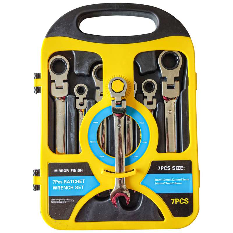 آچار یکسر تخت و یکسر رینگی جغجغه ای مدل ART : 1024 مجموعه 7 عددی