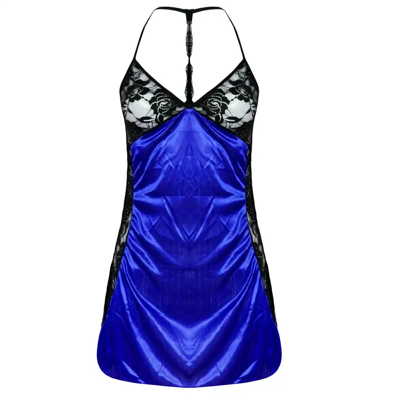 لباس خواب زنانه ماییلدا مدل 4479 رنگ آبی کاربنی