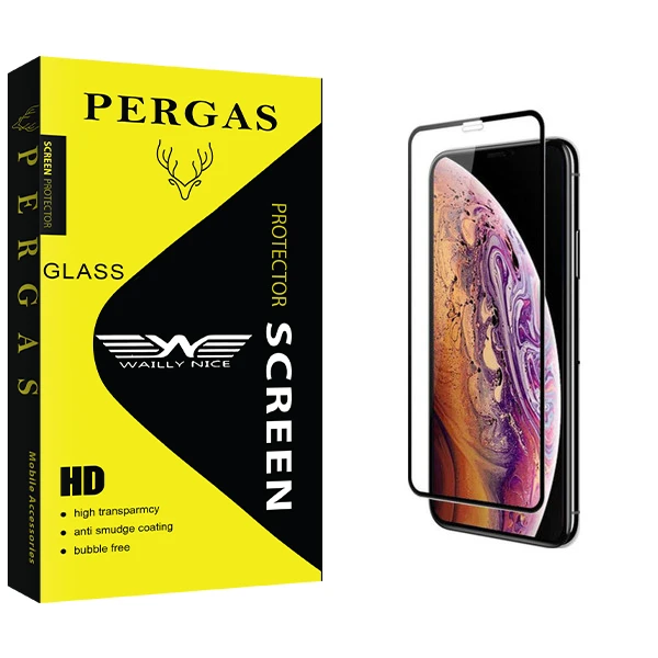 محافظ صفحه نمایش وایلی نایس مدل Pergas Glass مناسب برای گوشی موبایل اپل iPhone Xs/X