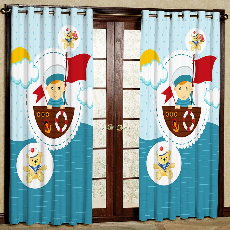 پرده مدل دزدان دریایی هازان پانچی کد 1964 سایز 140x200 سانتی متر