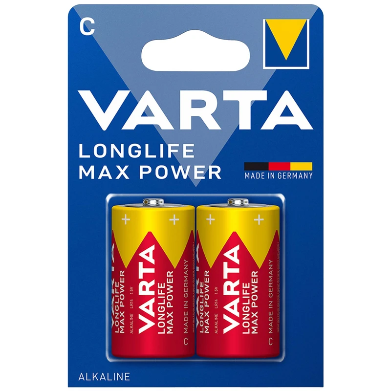 باتری C وارتا مدل Longlife Max Power بسته دو عددی