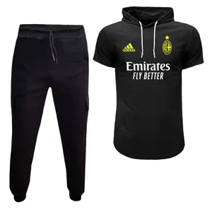 ست تی شرت کلاهدار و شلوار مردانه مدل آث میلان B6704