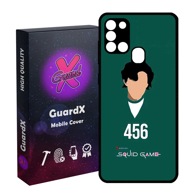 کاور گارد ایکس طرح Squid Game مدل Glass10406 مناسب برای گوشی موبایل سامسونگ Galaxy A21s