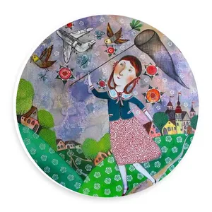  دیوارکوب طرح دختر و هواپیما مدل wtb758