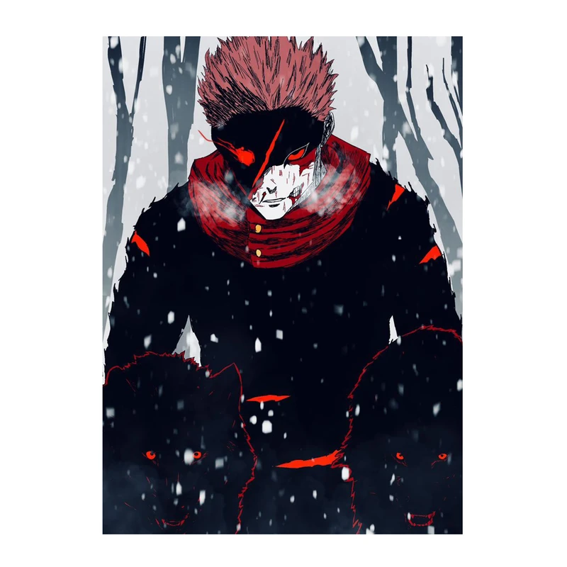 استیکر لپ تاپ و موبایل مدل انیمه طرح جوجوتسو کایسن ایتادوری یوجی jujutsu kaisen yuji itadori کد 570