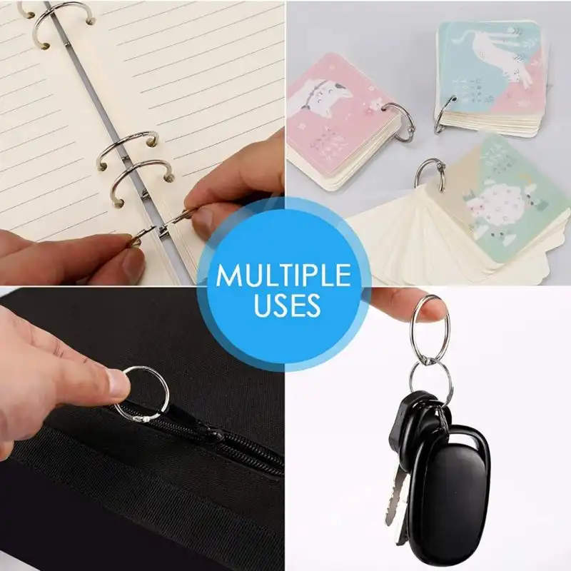 حلقه کلاسور مدل قفل دار کد silver30 بسته 20 عددی