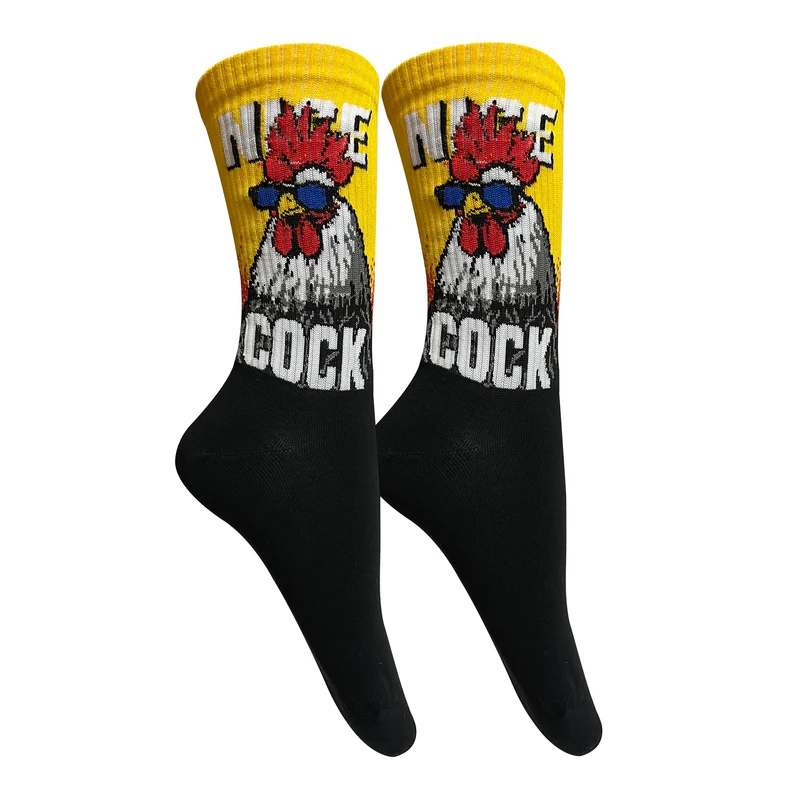 جوراب ساق بلند تن پوش هنگامه مدل پنبه‌کش‌اسپرت خروس عینکی بسته 1 عددی