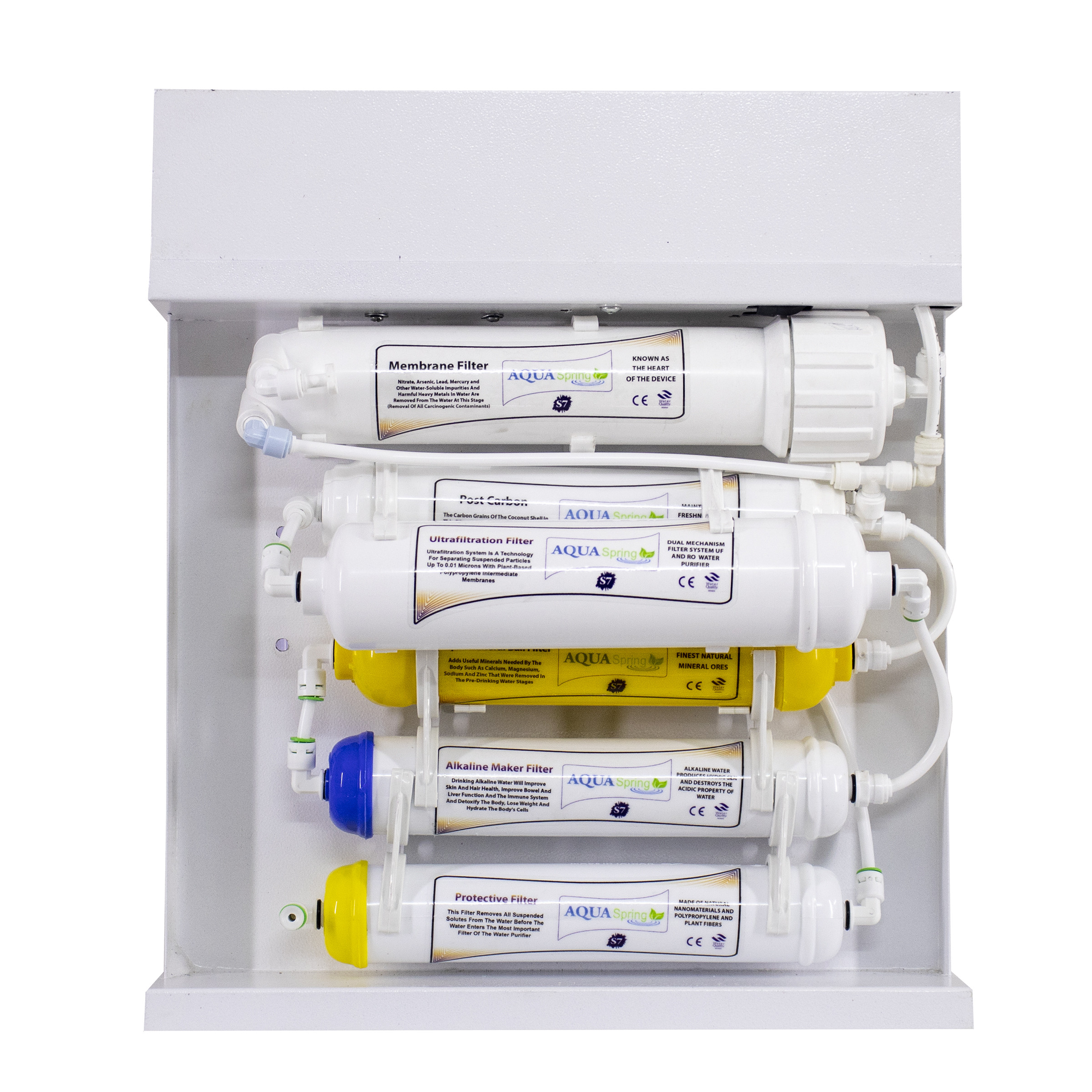 دستگاه تصفیه کننده آب آکوآ اسپرینگ مدل RO-S7-WZ 7200  به همراه مجموعه فیلتر سه عددی و رسوبگیر اسکالکس پلاس