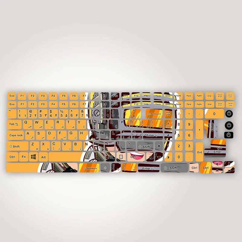 برچسب حروف فارسی کیبورد مدل Gaming کد K-125 