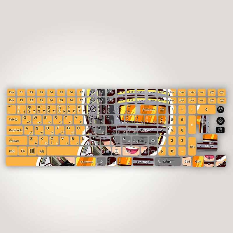 برچسب حروف فارسی کیبورد مدل Gaming کد K-125 