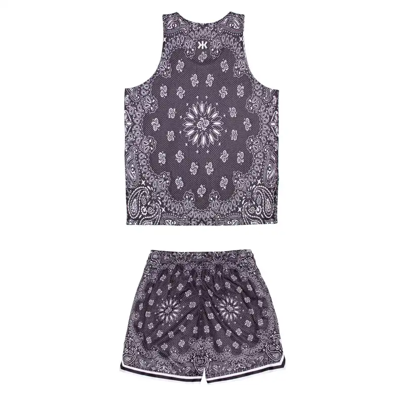 ست تاپ و شلوارک ورزشی مردانه مدل 126-3001 طرح باندانا