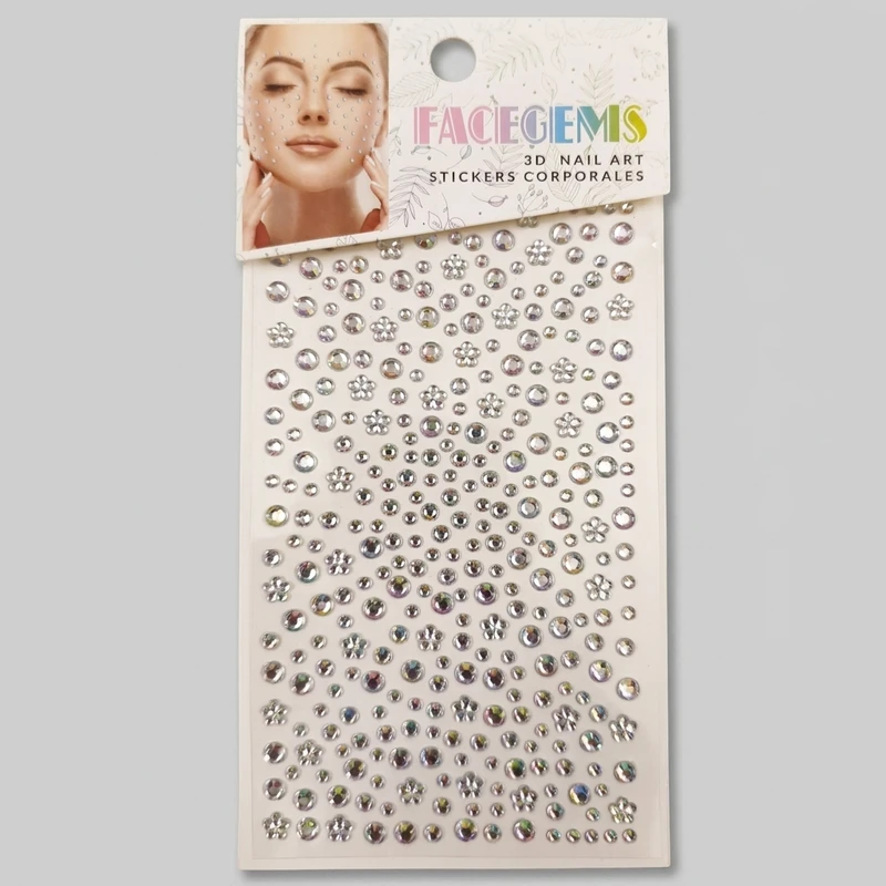 نگین صورت مدل گل نگین چسبی بسته 300 عددی
