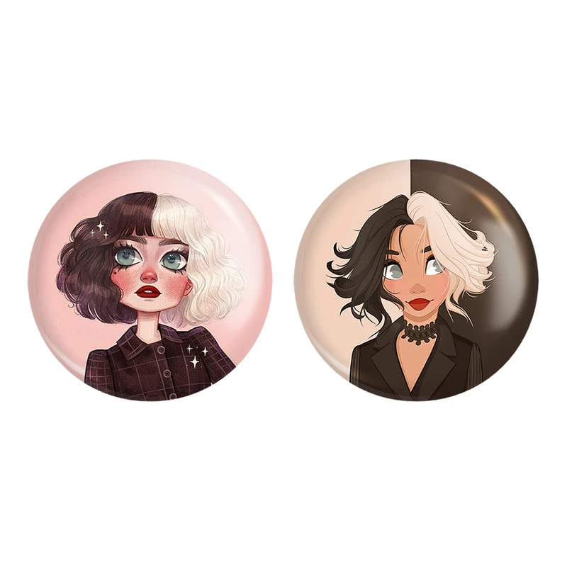 مگنت خندالو طرح کروئلا Cruella کد 1075410747 مجموعه 2 عددی