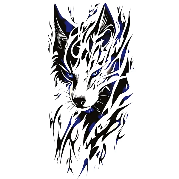 استیکر پارچه و لباس پاد آفرین طرح گرگ کد 1199