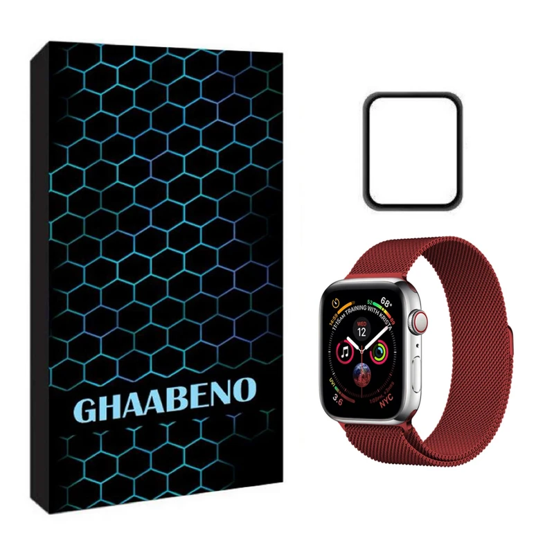 بند قاب نو مدل میلانس مناسب برای اپل واچ سری 5 سایز 40 میلی متر به همراه محافظ صفحه نمایش 