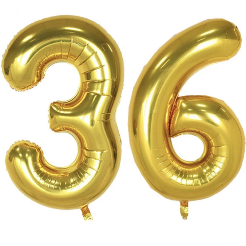 بادکنک فویلی پارتی لند تهران طرح عدد سی و شیش کد thirty six36 بسته 2 عددی